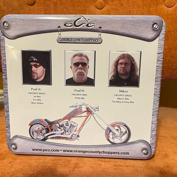 Orange County Choppers, Set of 3 PEZ in Collectible Tin - Picture 2 of 2